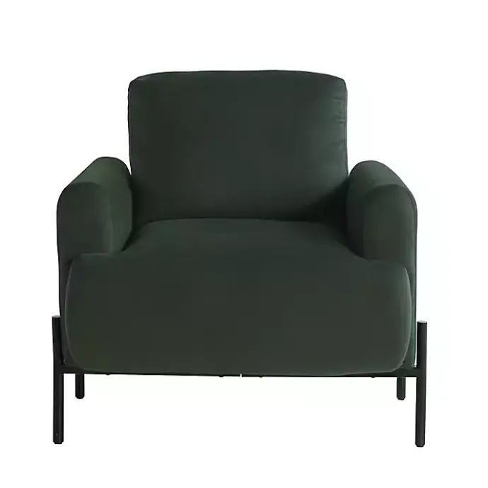 Kirklands Home Velvet Upholstered Knox Accent Chair Green