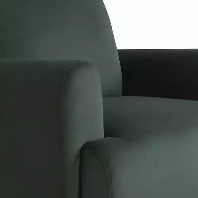 Kirklands Home Velvet Upholstered Knox Accent Chair Green