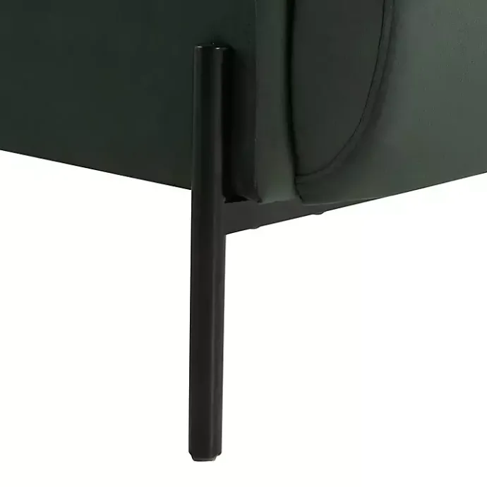 Kirklands Home Velvet Upholstered Knox Accent Chair Green