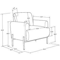 Kirklands Home Velvet Upholstered Knox Accent Chair Green