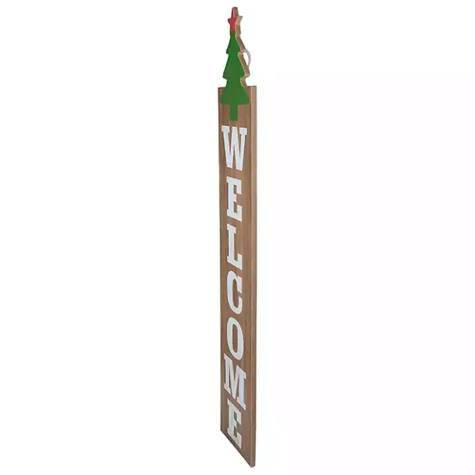 Discount Kirklands Home Green Welcome Christmas Tree Wall Decoration