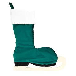 New Kirklands Home Winter Skate Stocking Green