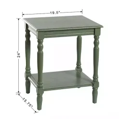 Sale Kirklands Home Wood Sybil Accent Table Green