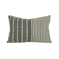 Sale Kirklands Home Green Woven Stripe Indoor/Outdoor Pillow