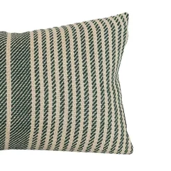 Sale Kirklands Home Green Woven Stripe Indoor/Outdoor Pillow