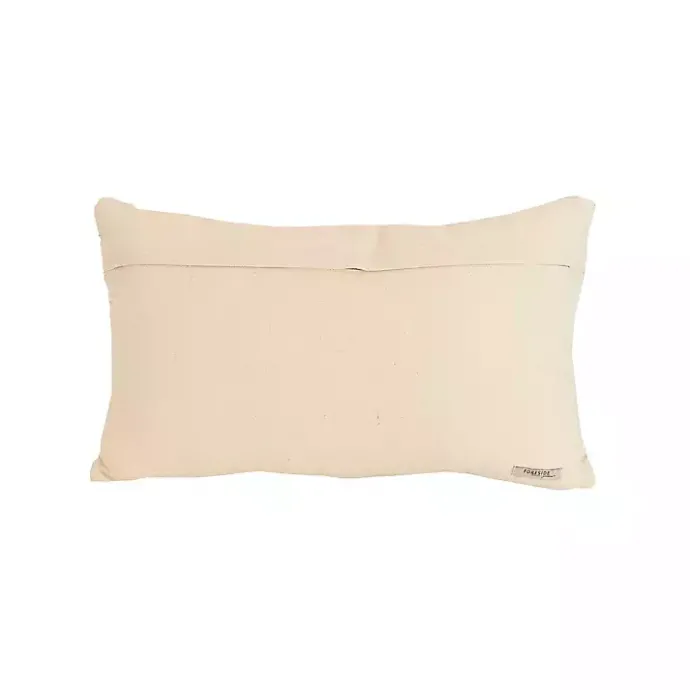 Hot Kirklands Home Green Woven Stripe Lumbar Pillow