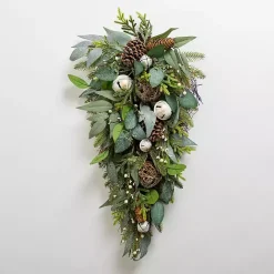 Best Kirklands Home ery and Bells Teardrop Swag Green