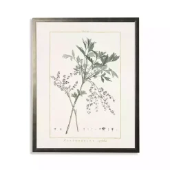 Clearance Kirklands Home Greenery Botanical IV Pewter Framed Art Print Ivory