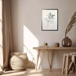 Clearance Kirklands Home Greenery Botanical IV Pewter Framed Art Print Ivory