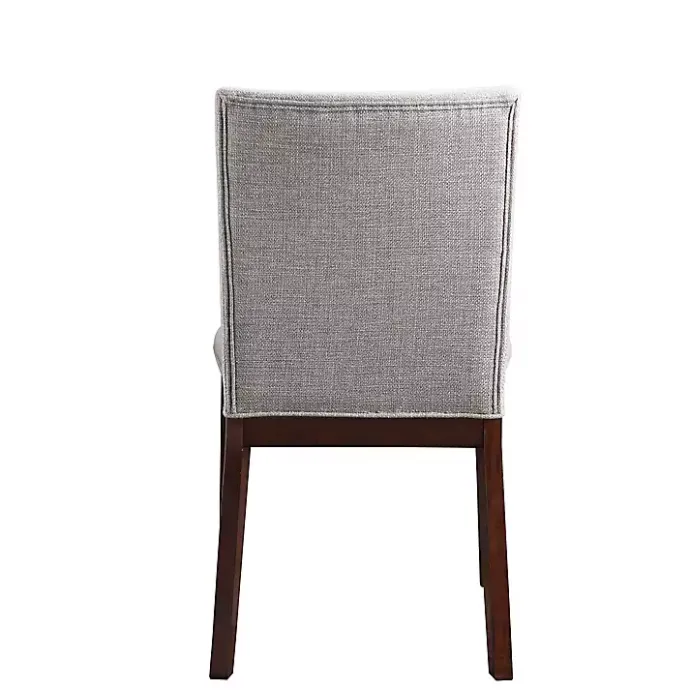 Kirklands Home Greige and Walnut Dining Chairs, Set of 2