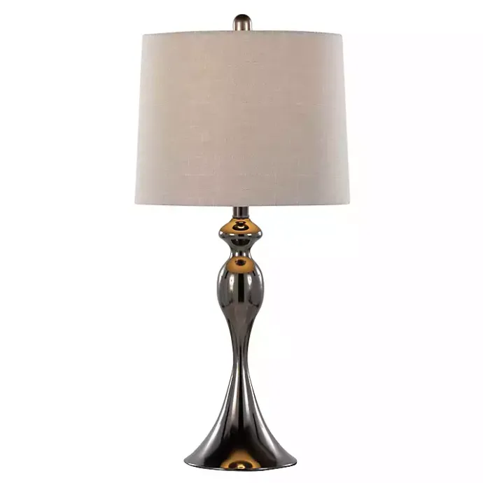 Hot Kirklands Home Gunmetal Ashland Table Lamps, Set of 2 Silver