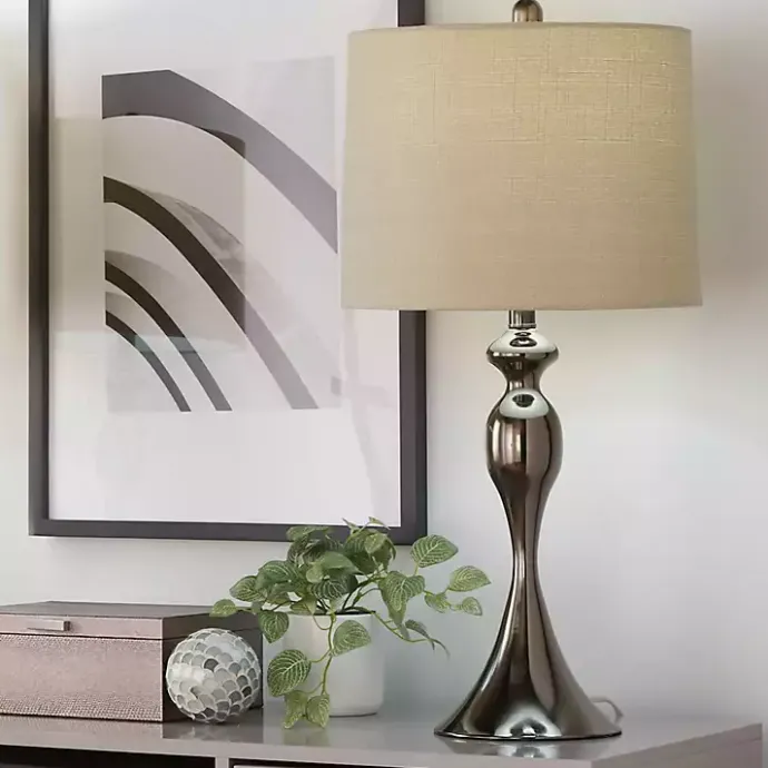 Hot Kirklands Home Gunmetal Ashland Table Lamps, Set of 2 Silver