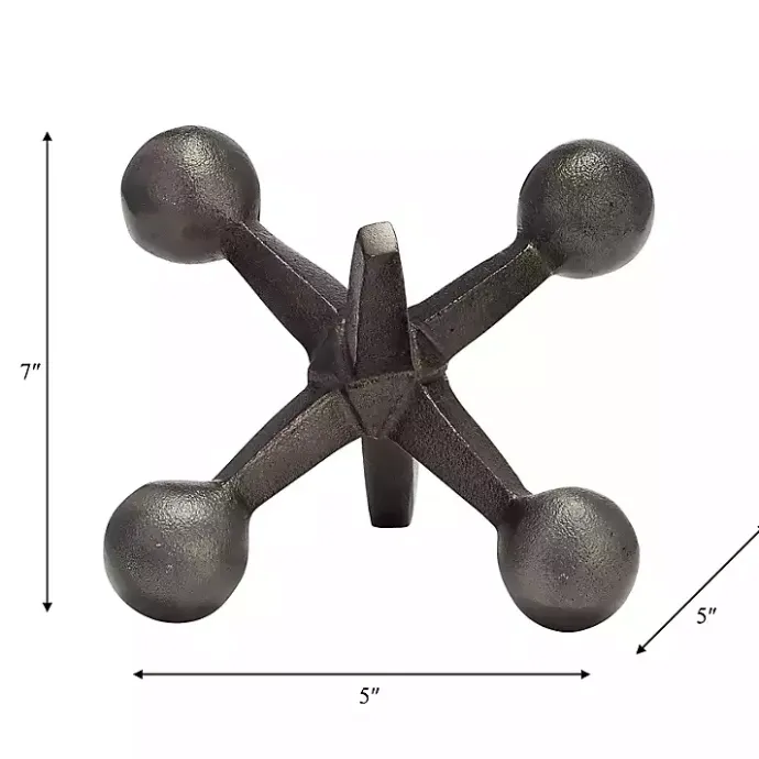 Sale Kirklands Home Gunmetal Metal Jack Sculpture Gray