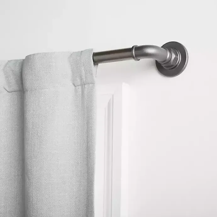 Best Kirklands Home Gunmetal Hyde Wrap Around Curtain Rod, 120 in.