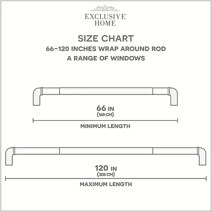 Best Kirklands Home Gunmetal Hyde Wrap Around Curtain Rod, 120 in.