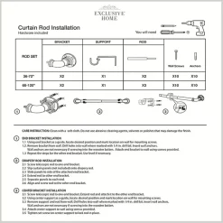 Best Kirklands Home Gunmetal Hyde Wrap Around Curtain Rod, 120 in.