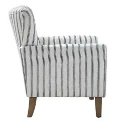 Hot Kirklands Home Gustaf Navy Striped Armchair