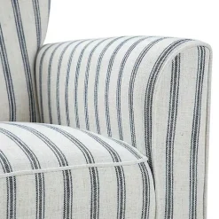 Hot Kirklands Home Gustaf Navy Striped Armchair