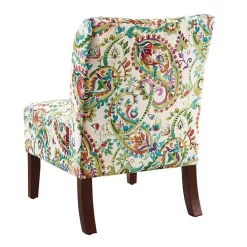 Outlet Kirklands Home Hailey Bright Paisley Curved Back Slipper Chair Multi