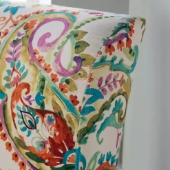 Outlet Kirklands Home Hailey Bright Paisley Curved Back Slipper Chair Multi