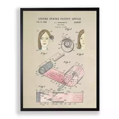 Hot Kirklands Home Hair Rollers Patent Framed Art Print