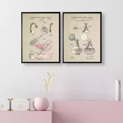 Hot Kirklands Home Hair Rollers Patent Framed Art Print