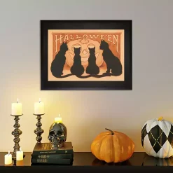 Clearance Kirklands Home Halloween Black Cats Framed Wall Art