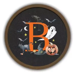 Clearance Kirklands Home Halloween Monogram B Brown Framed Wall Plaque
