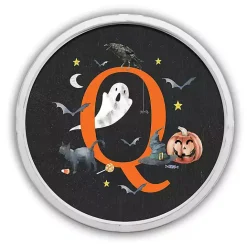 Online Kirklands Home Halloween Monogram Q White Framed Wall Plaque