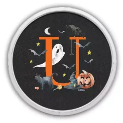 Clearance Kirklands Home Halloween Monogram U White Framed Wall Plaque