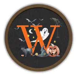 Online Kirklands Home Halloween Monogram W Brown Framed Wall Plaque