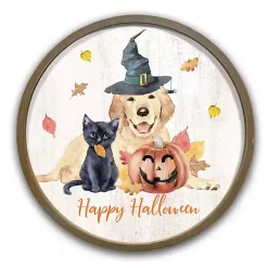 Best Kirklands Home Halloween Pets Round Wall Plaque