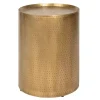 Sale Kirklands Home Hammered Brass Barrel Accent Table