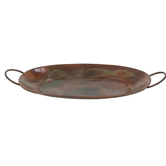 Sale Kirklands Home Hammered Copper 3-pc. Iridescent Tray Set Brown