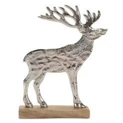 Best Kirklands Home Hammered Metal Deer Silhouette Figurines, Set of 2 Silver