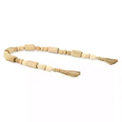 Sale Kirklands Home Handcrafted Natural Wood Beaded Garland Tan