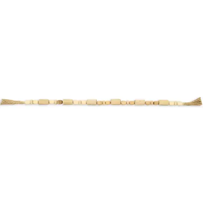 Sale Kirklands Home Handcrafted Natural Wood Beaded Garland Tan