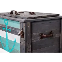 Clearance Kirklands Home Handcrafted Wood Anchor Outdoor Patio Cooler Gray