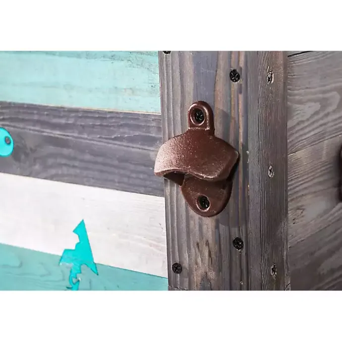 Clearance Kirklands Home Handcrafted Wood Anchor Outdoor Patio Cooler Gray