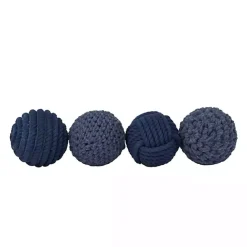 Discount Kirklands Home Handmade Navy Jute Rope Orbs, Set of 4 Blue