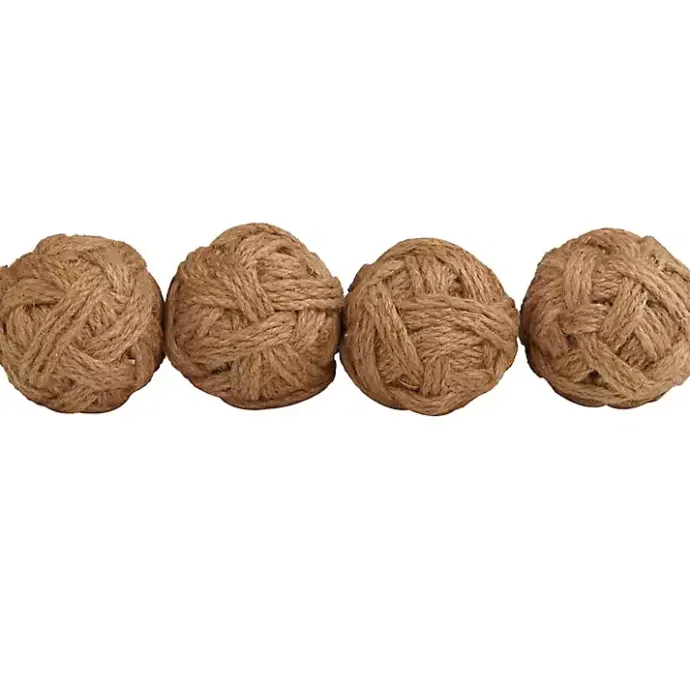 Online Kirklands Home Handmade Woven Rope Jute Orbs, Set of 4 Brown