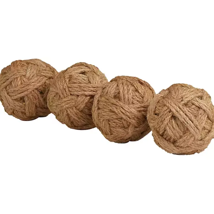 Online Kirklands Home Handmade Woven Rope Jute Orbs, Set of 4 Brown