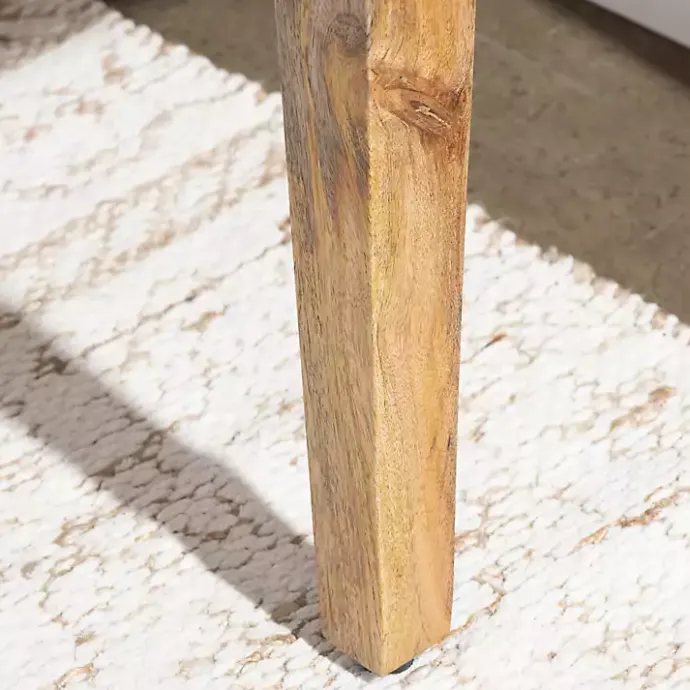 Clearance Kirklands Home Handwoven Rattan Cane and Mango Wood Bench