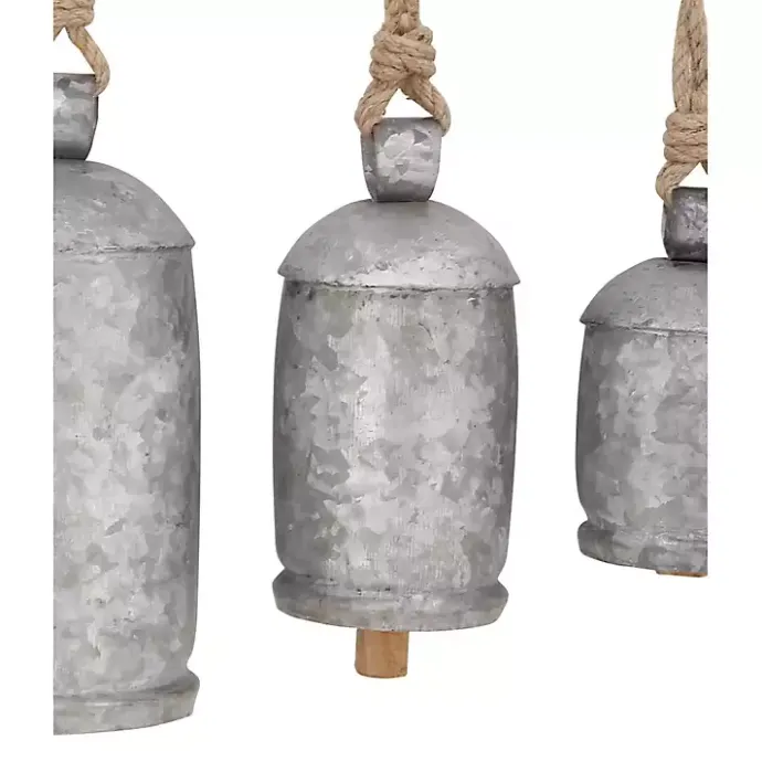 New Kirklands Home Hanging Decorative Bells, Set of 3 Silver