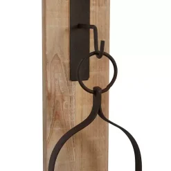 Hot Kirklands Home Hanging Lantern Fir Wood and Iron Sconce