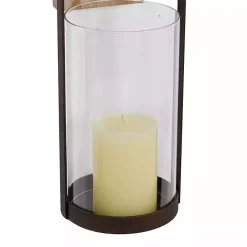 Hot Kirklands Home Hanging Lantern Fir Wood and Iron Sconce