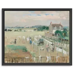 Outlet Kirklands Home Hanging the Laundry Out Framed Canvas Art Print Green