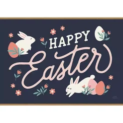 New Kirklands Home Happy Easter Bunnies Framed Canvas Art Print