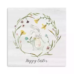 Discount Kirklands Home Happy Easter Bunny Wreath Canvas Art Print