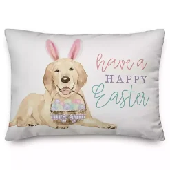 Discount Kirklands Home Happy Easter Dog Indoor/Outdoor Lumbar Pillow